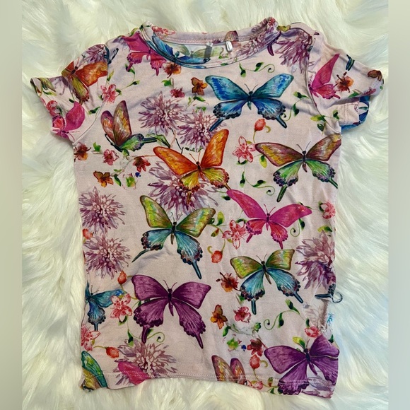Posh Peanut Butterfly Top/Bottom Pajama Set Size 2t - Picture 3 of 5